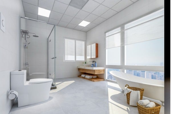 ▲明架浴室天花板