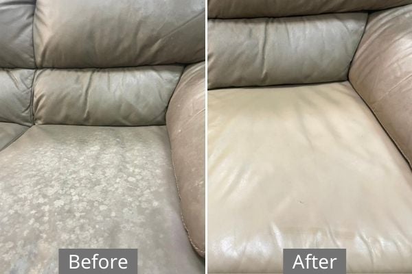 皮沙發清潔對照圖