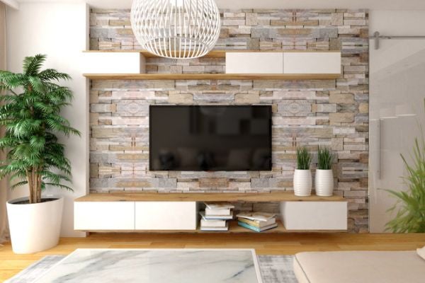 北歐鄉村風電視牆範例