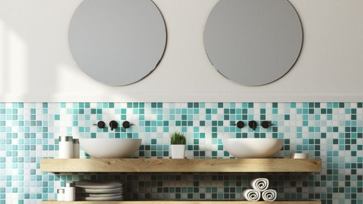 馬賽克洗手台牆