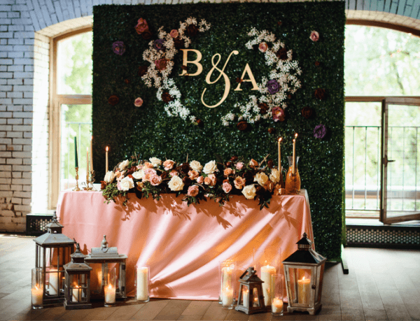 森林系婚禮背板