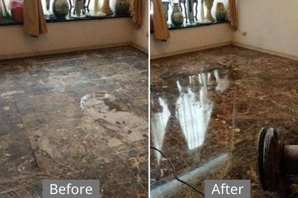 石材地板打蠟對照圖