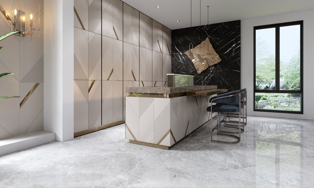 大理石地板廚房