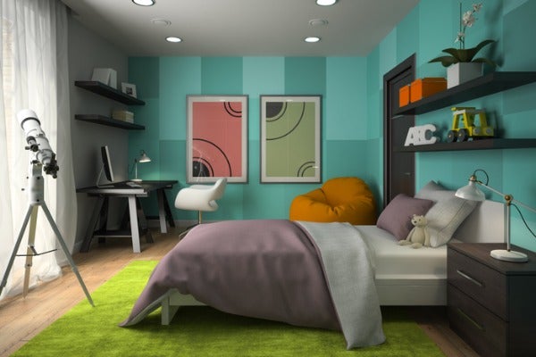 運用油漆隔出區域感