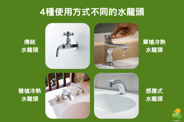 以使用方式挑選水龍頭