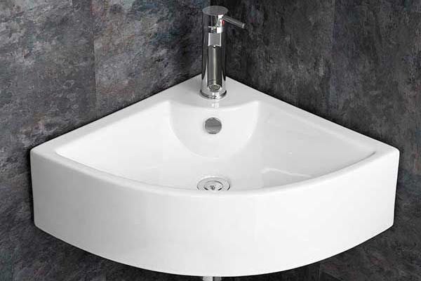 ▲角落型的洗手台