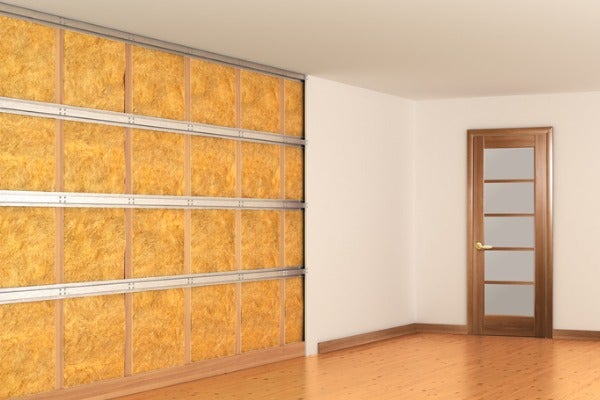 牆體內填充玻璃纖維吸音棉