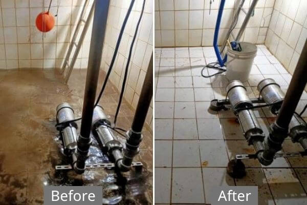 水泥水塔清洗對照圖