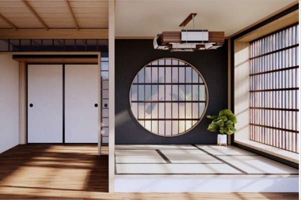 和室利用墊高地板區隔出獨立的休憩空間