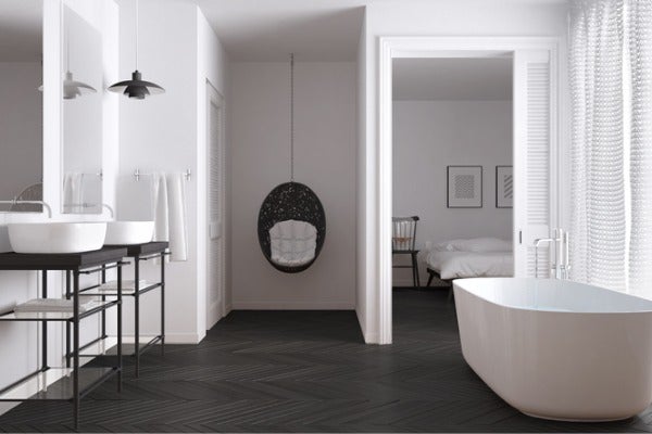 北歐風浴室磁磚設計範例3