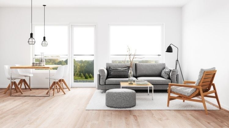 鋪設淺色系木地板的北歐風裝潢