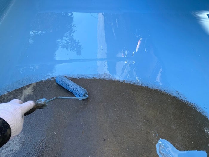 PU地板材料費用：藍色pu地板漆