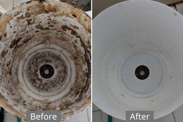 直立式洗衣機內清潔對照圖