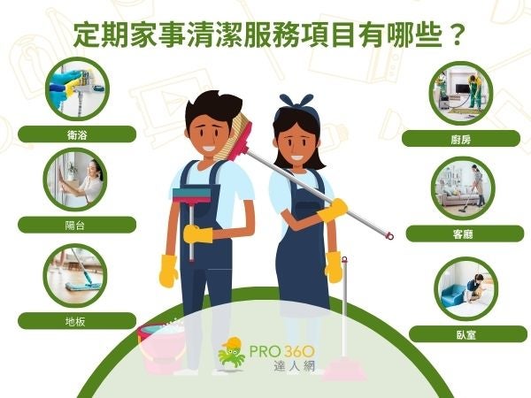 定期家事清潔服務項目有哪些？