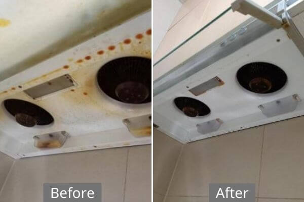 抽油煙機清潔前後對照圖