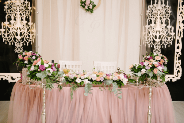 甜美公主風婚禮背板