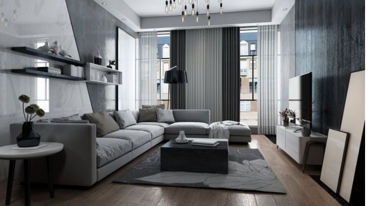 深色木地板搭配範例