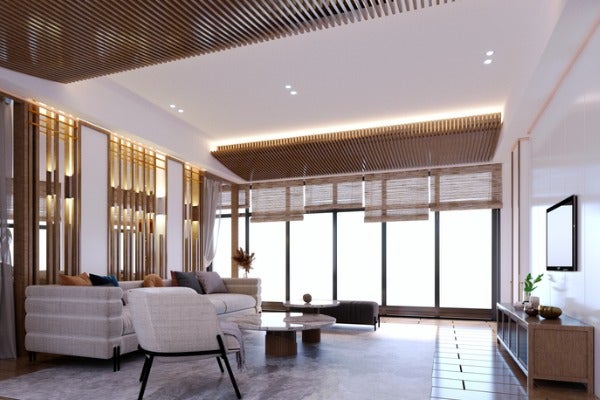 鋁格柵天花板間接照明