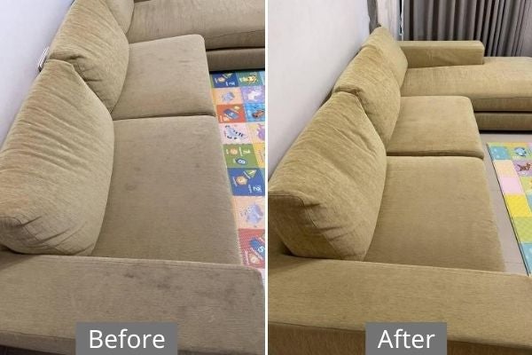 布沙發清潔對照圖