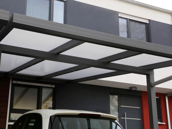 黑色骨架霧面車庫採光罩