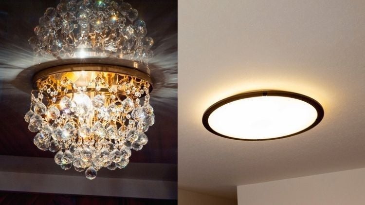 水晶吸頂燈與一般吸頂燈比較