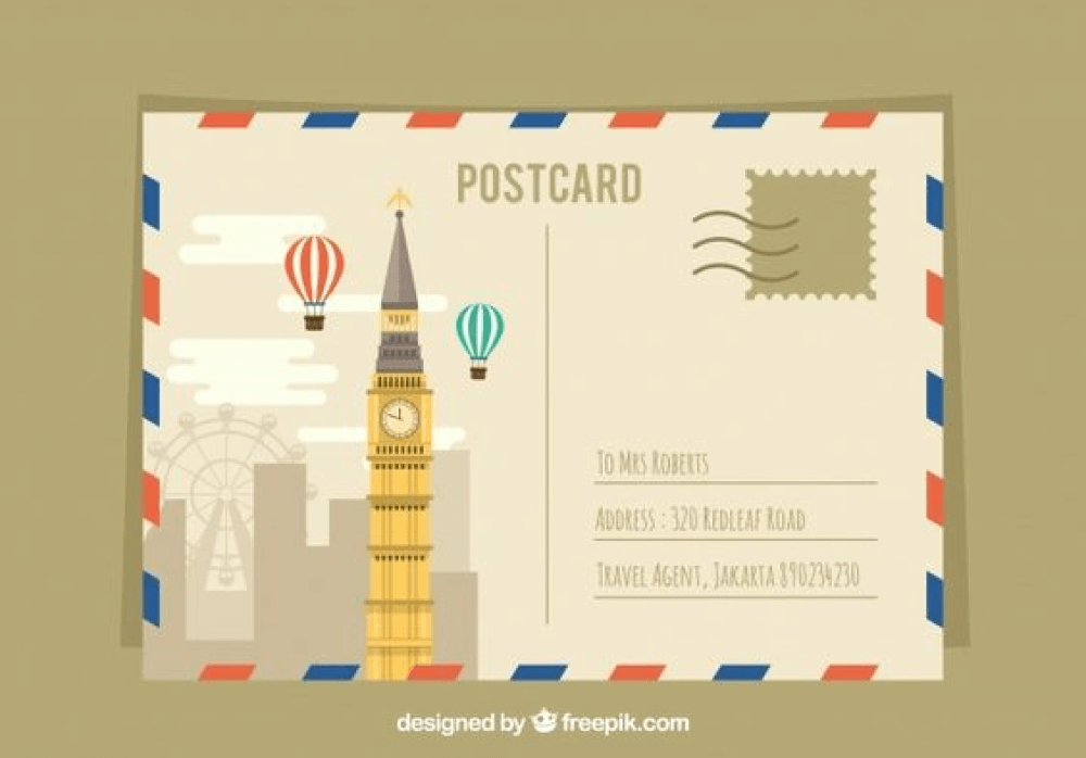 卡片印刷推薦1-明信片印刷，明信片示意圖。