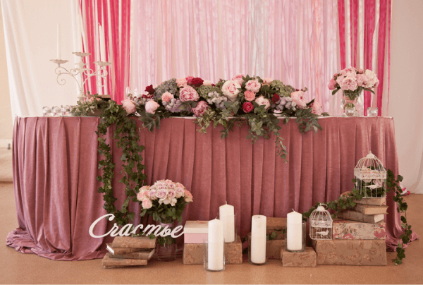 浪漫紗幕婚禮背板佈置