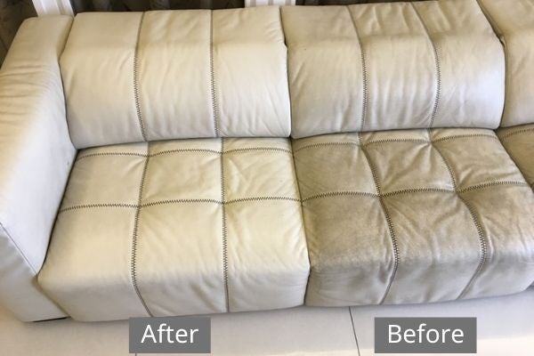 皮沙發清潔對照圖