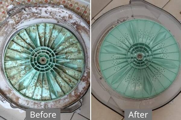 直立式洗衣機底盤清潔對照圖