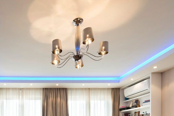 半吸頂燈是常見的居家燈飾