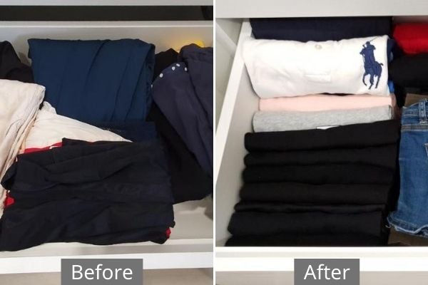 衣櫥整理對照圖