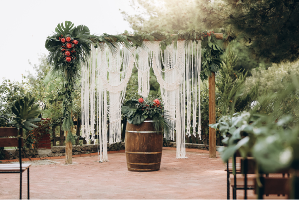 波西米亞風戶外婚禮拱門