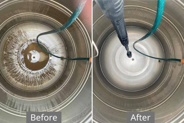 白鐵水塔清洗對照圖