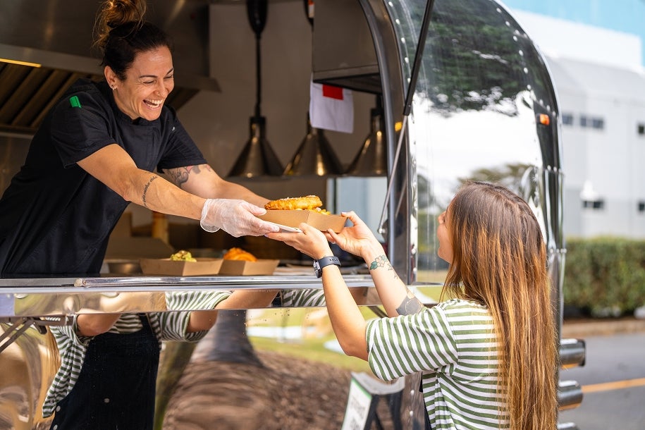 Food served from a HOTA airstream