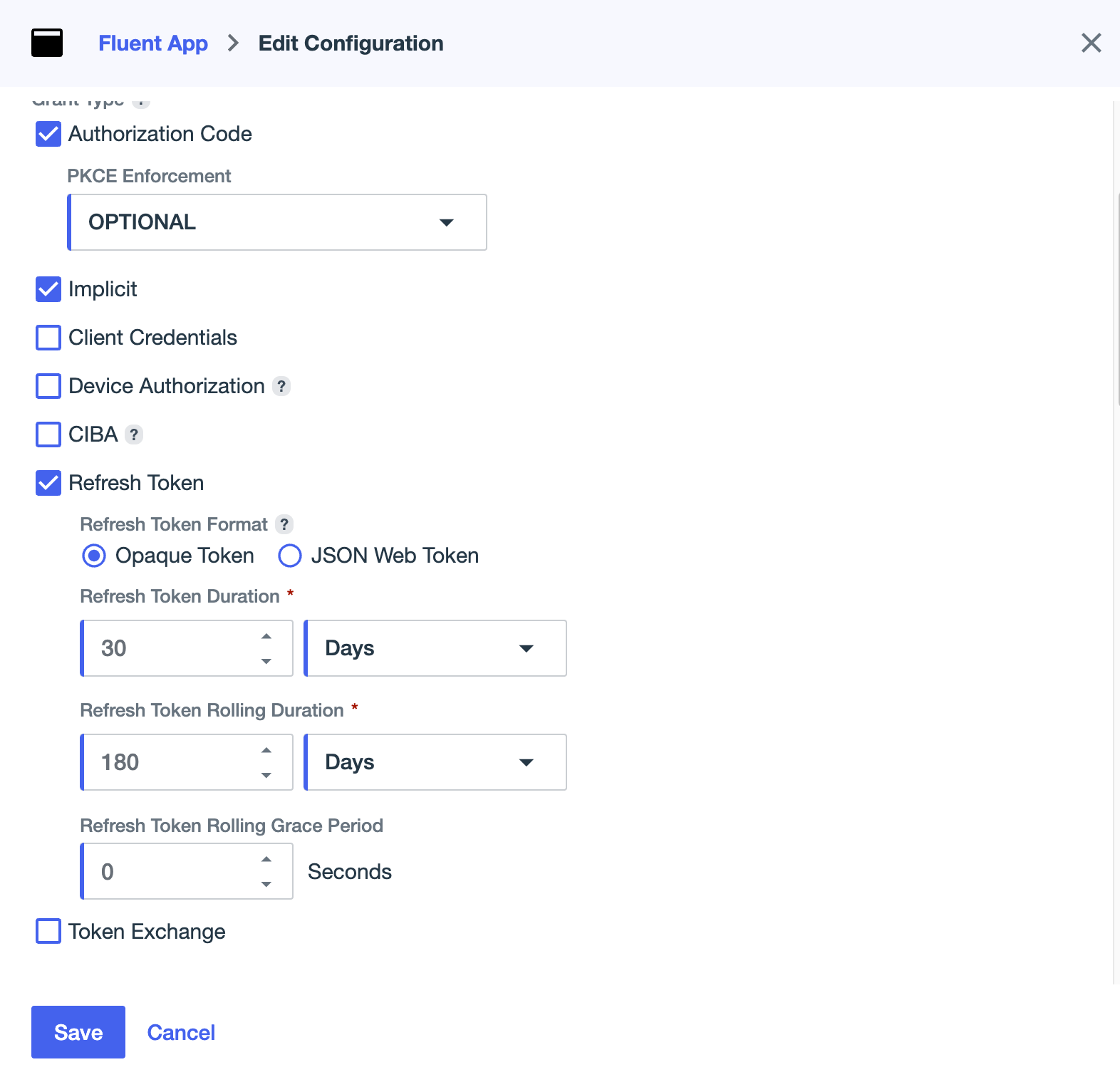 Switch the Fluent App to Opaque Refresh Tokens in PingOne