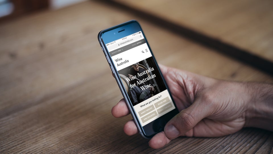 Wine Australia | Wine Australia homepage on mobile | Devotion