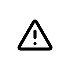 Risk icon showing a triangle and a Warning sign in the middle