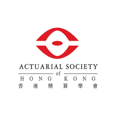 Red eye-shape image with black text reading Actuarial Society of Hong Kong