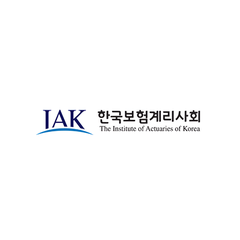 Text in blue and black with English and Korean text reading The Institute of Actuaries of Korea