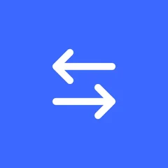 Two arrows pointing in different directions.