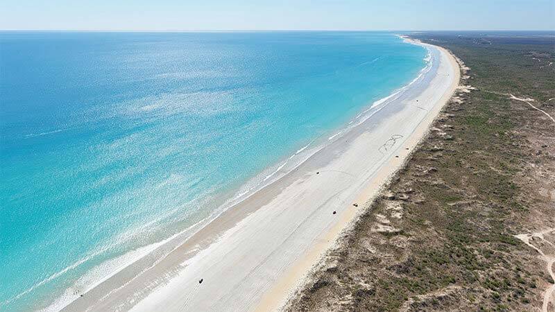 Ariel view of beach