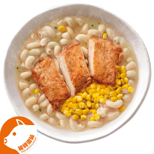 Grilled Chicken Twisty Pasta (Tonkotsu Flavor)
