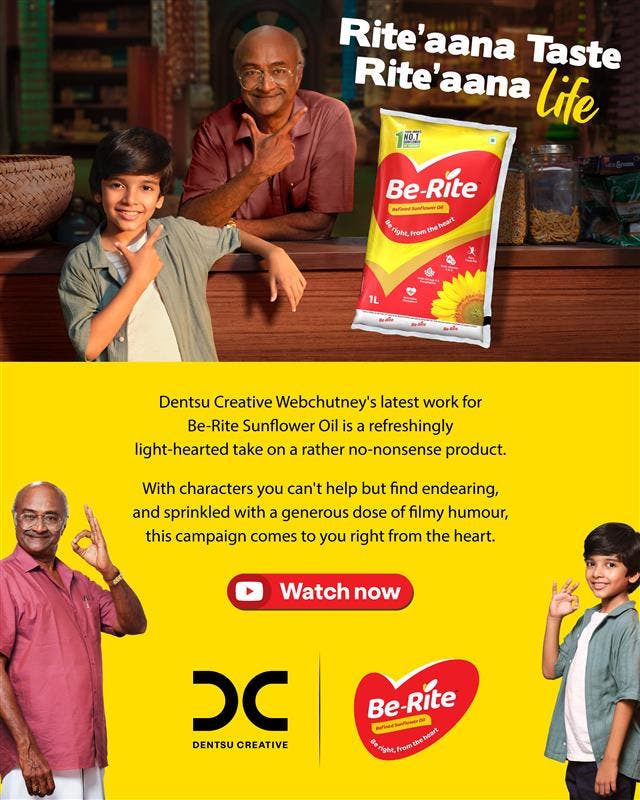 Dentsu - Dentsu Creative Webchutney And Gemini Edibles & Fats India Ltd. Unveil New Campaign