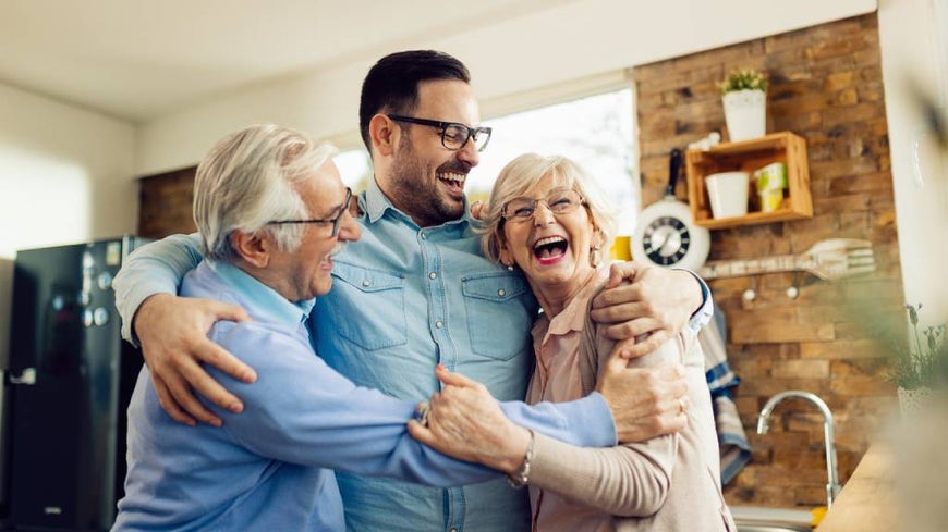 Grown up son in his late thirties lives at home with mum and dad. 