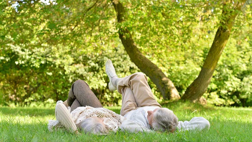 couple together in park 