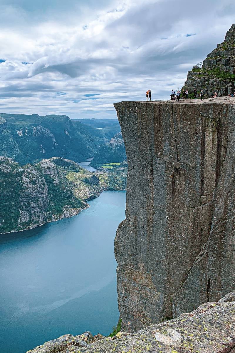 Kjerag mountain in the Sandnes municipality in Rogaland county, Norway.