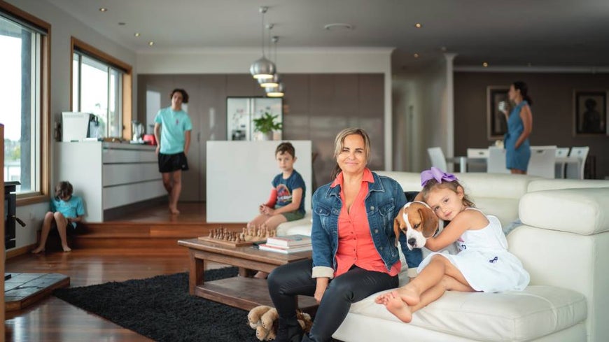 Maria Bryce is at the heart of her home with her family.