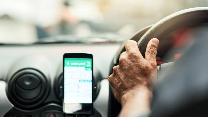 satellite navigation system in car