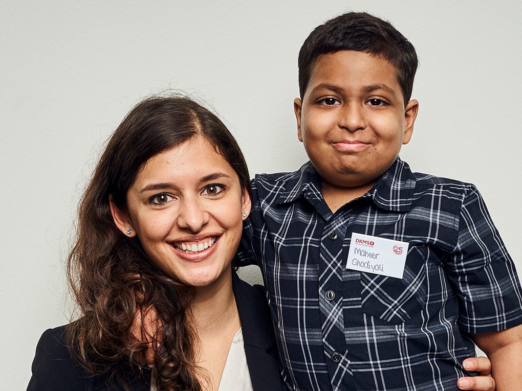 Donor Dr Sita Arjune meeting patient Maheer in Germany Donor Dr Sita Arjune meeting patient Maheer in Germany