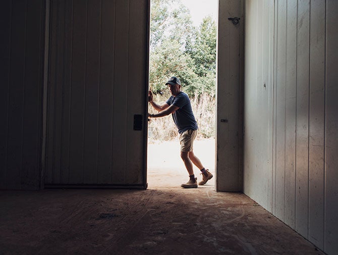 Ashley Ratcliff opening door